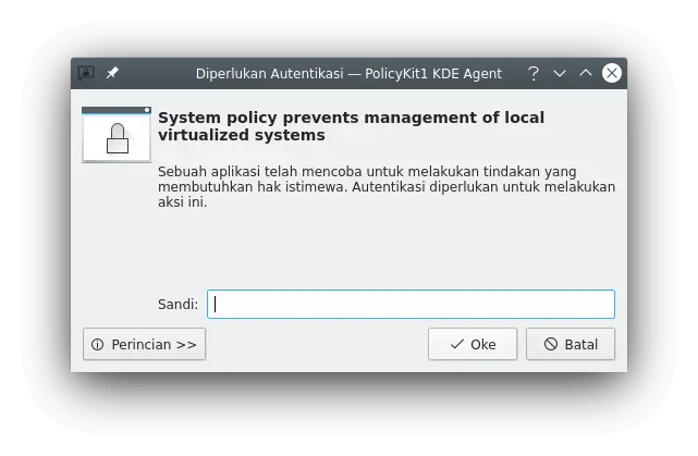 Kata sandi virtmanager